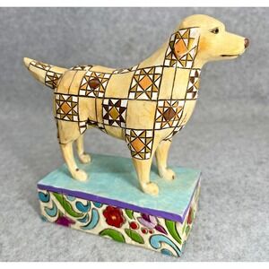 Jim Shore Ingot Golden Retriever Dog Heartwood Creek 2005 Quilt Pattern Folk Art